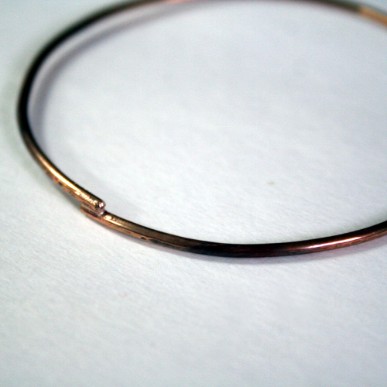 Simple Rustic Bronze Bangle by Julie A. Brown