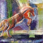 Leap - Abstract Horse Jumping Giclee Reproduction