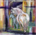 Maternal - Giclee Reproduction of Abstract Mare and Foal