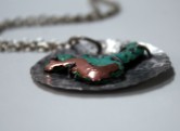 Lost Continent- One of a Kind Handcrafted Copper and sterling silver Necklace by Julie A. Brown