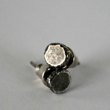 Stepping Stones Handcrafted Sterling Silver Earrings by Julie A. Brown