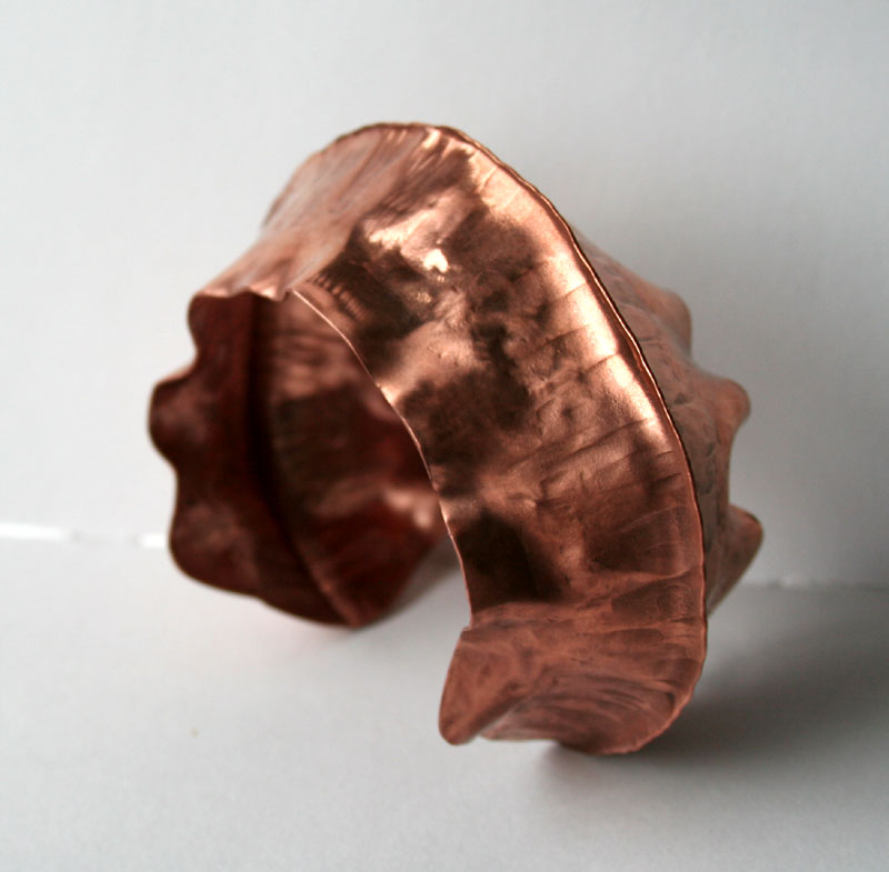 Unfolding - Fold Formed Hand Forged Copper Cuff
